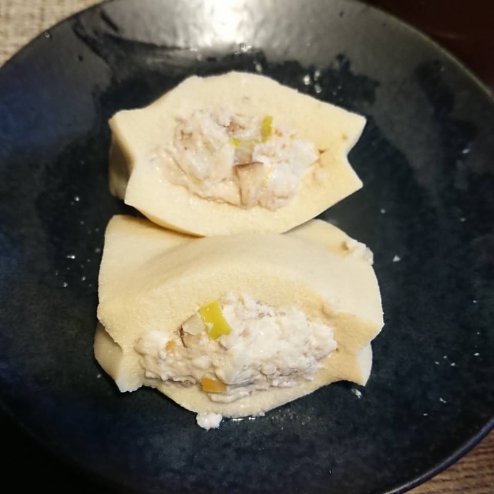 高野豆腐の肉詰め